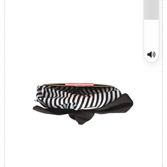 CONAIR SHOWER CAP WITH BOW -BLACK /WHITE STRIPED RUBBER UNISEX ONE SIZE - Picture 3 of 6